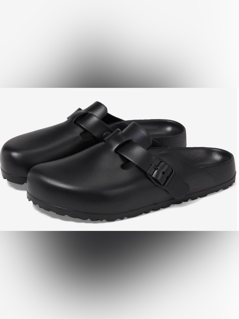 Birkenstock Black Slip-On Mule with Adjustable Strap
